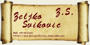Željko Šviković vizit kartica